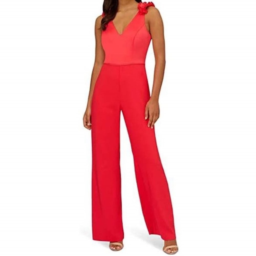 Adrianna Papell Vibrant Red Jumpsuit